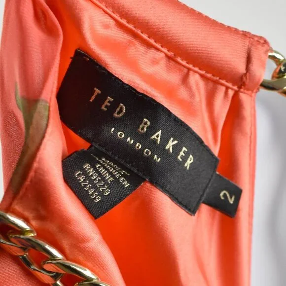 Ted Baker HANIE Two-Tone Floral Maxi Dress - 2 - Picture 10 of 10